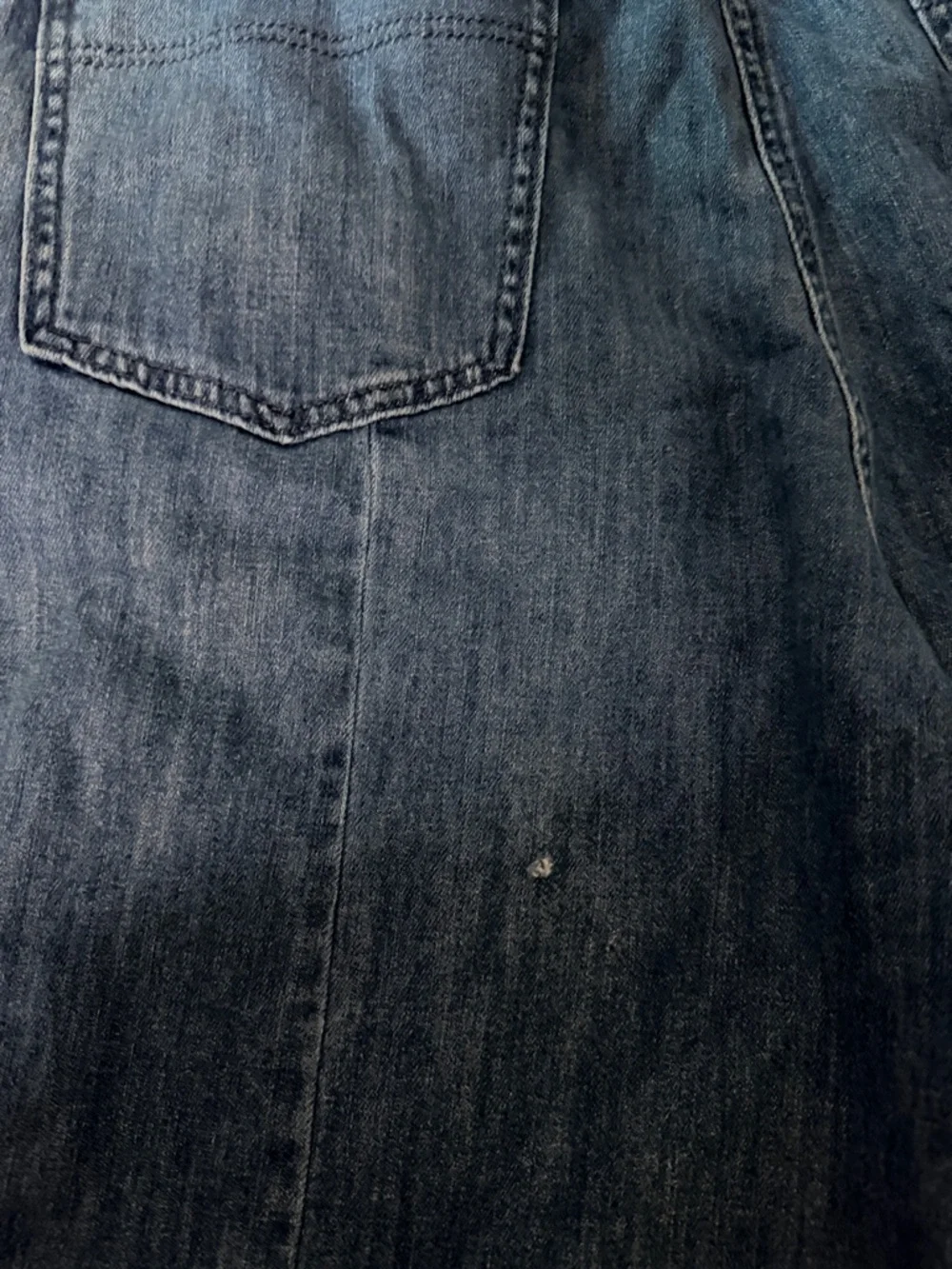 Maeve Blue Wide-Leg Denim Overalls with Crossback Straps - Picture 7 of 15